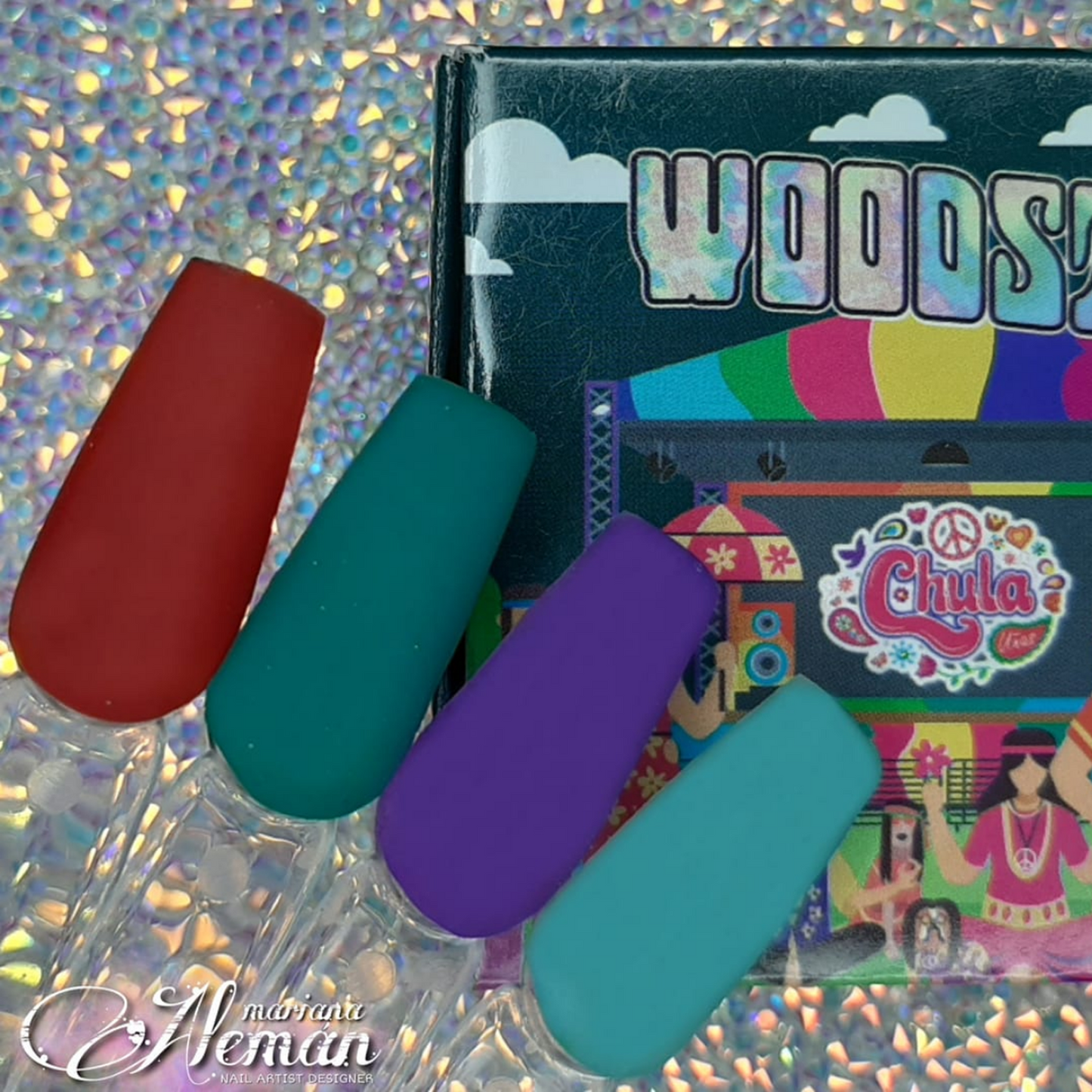 COLECCION DE ACRILICOS WOODSTOCK 4 PZAS. Chula Nails