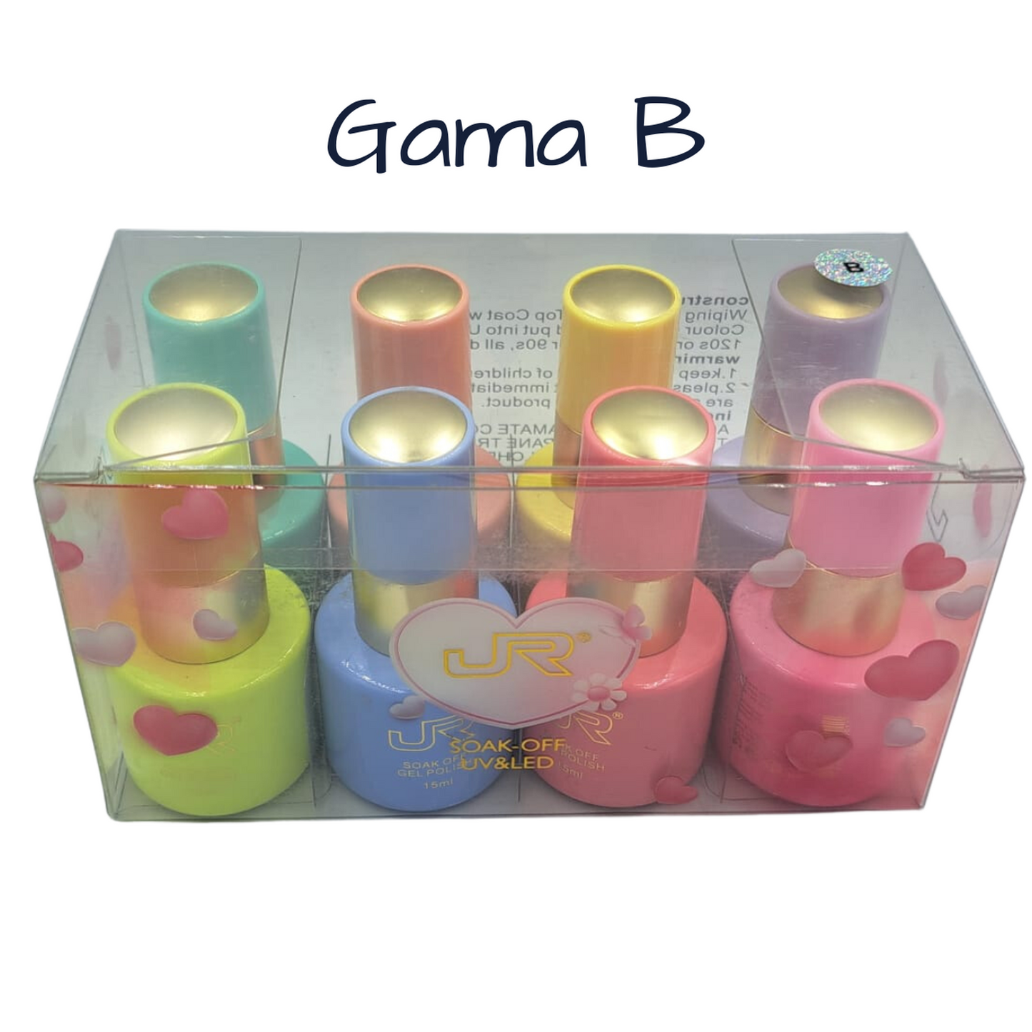 Gama Gel Semipermanente JR 8 Pz De 15 ml - Elige Gama