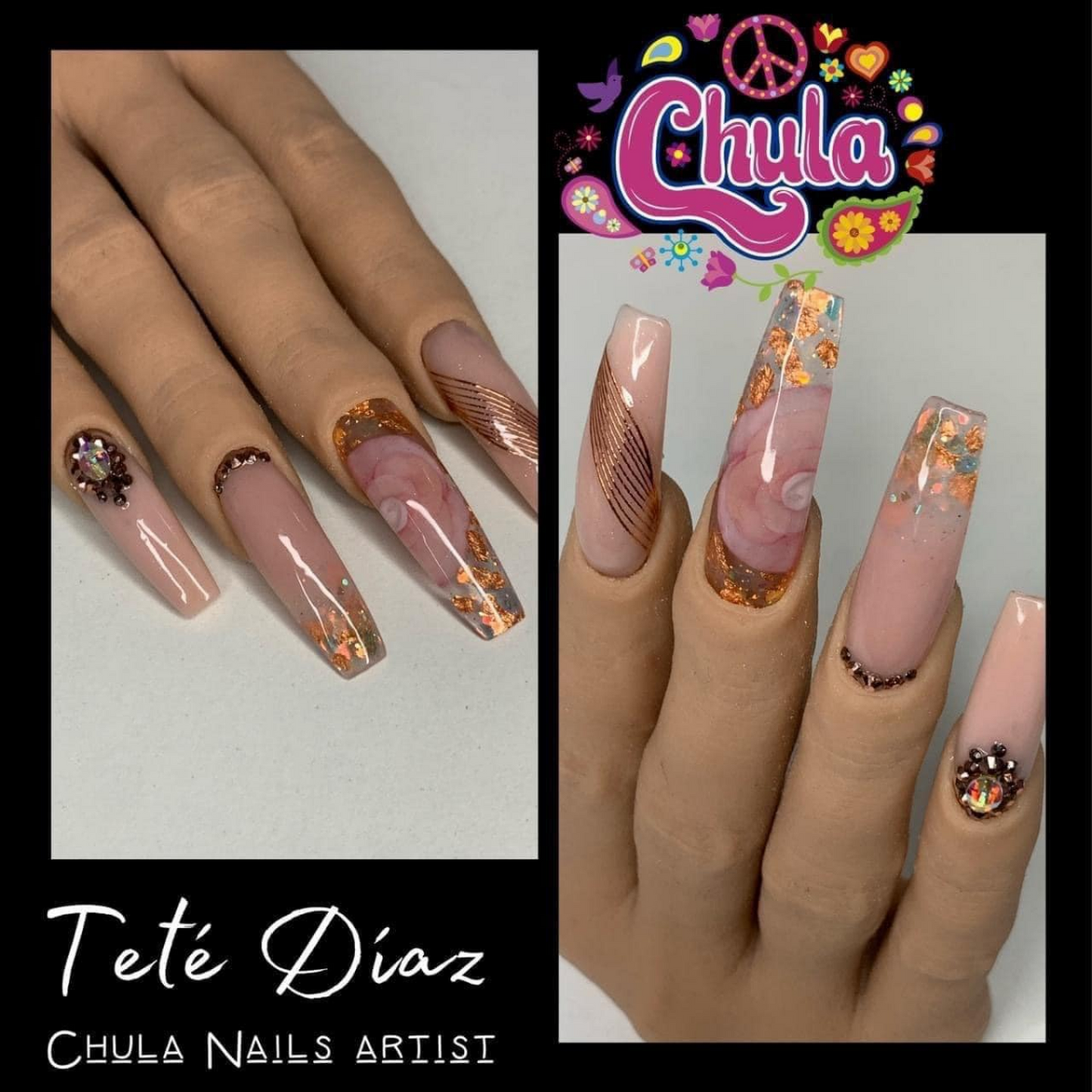 COLECCION DE ACRILICOS BOHEMIA 4 PZAS. Chula Nails