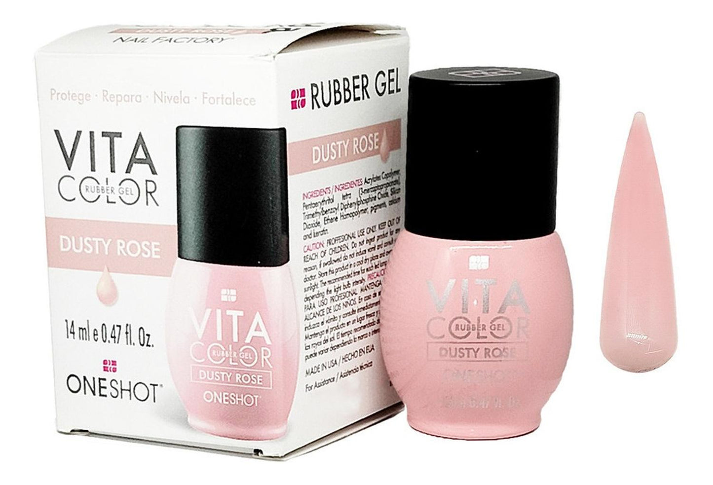 Vita Color Rubber Gel One Shot RUBBER - ESCOGE COLOR