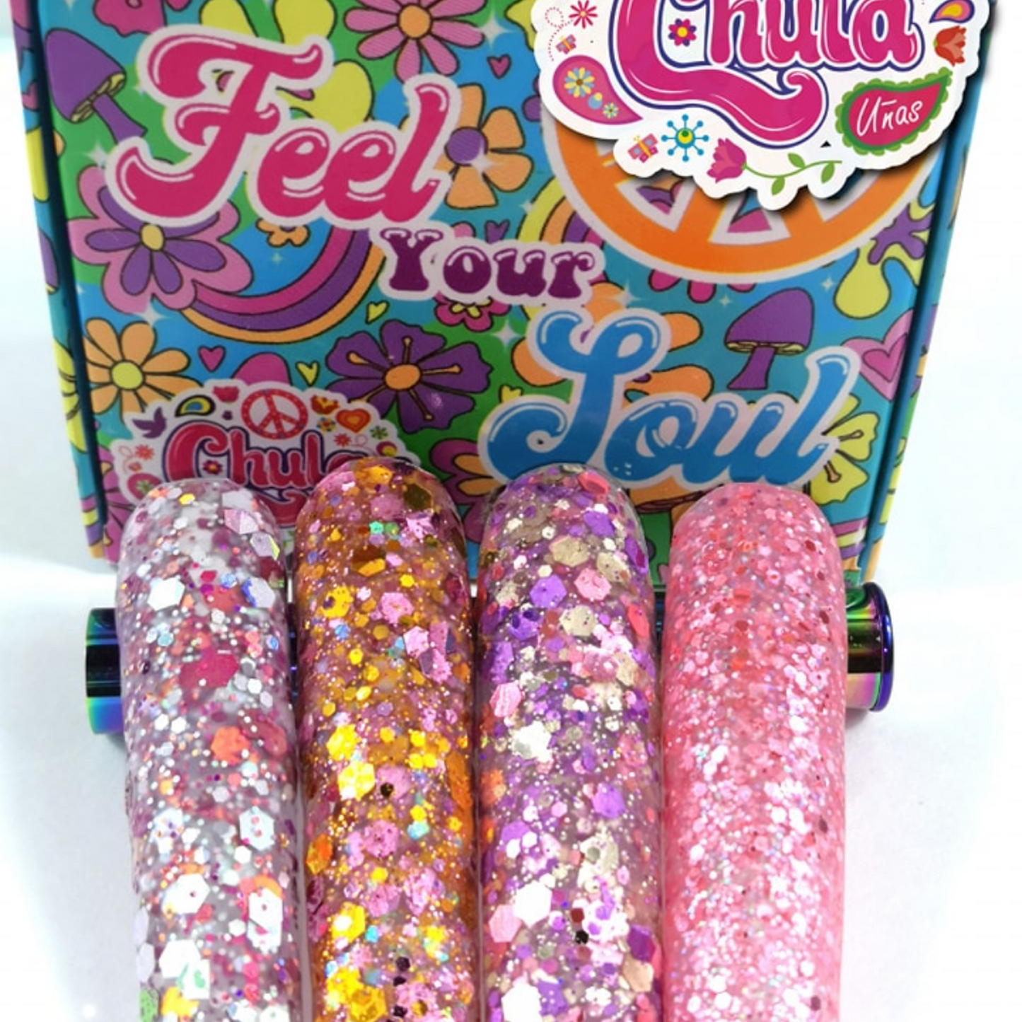 COLECCION DE ACRILICOS FEEL YOUR SOUL 4 PZAS. Chula Nails