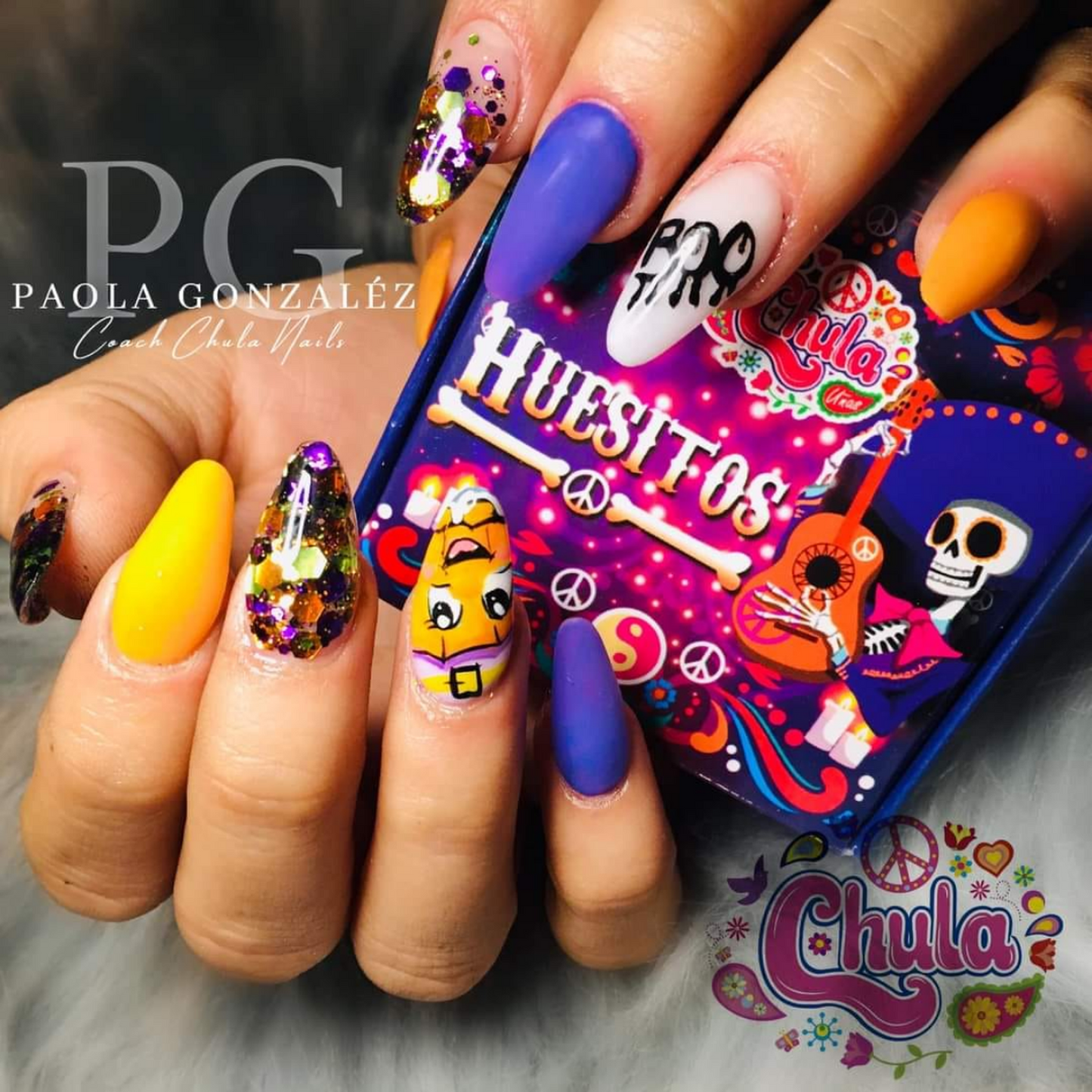 COLECCION DE ACRILICOS HUESITOS 4 PZAS. Cula Nails