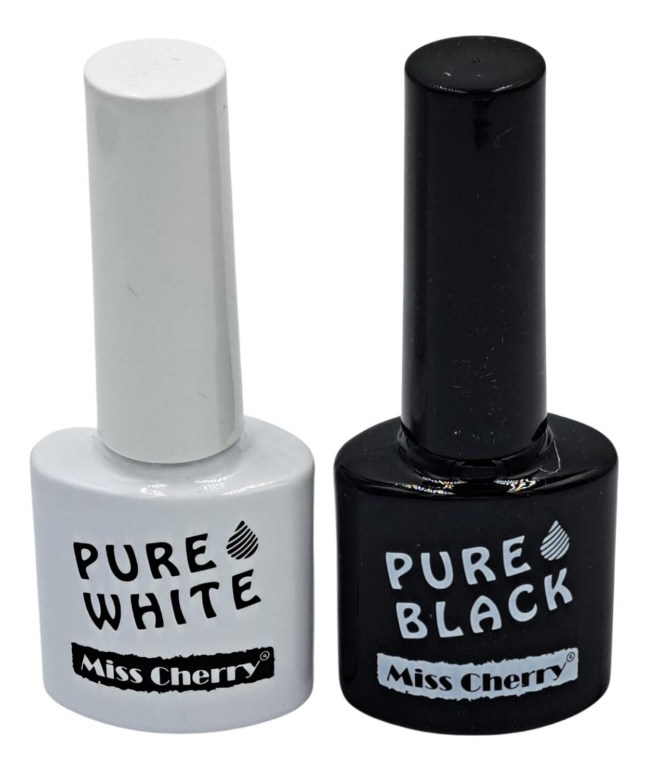 Gel Miss Cherry Blanco Y Negro Pack Con 12 Pz