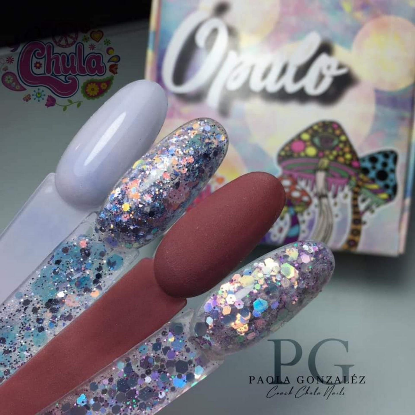 COLECCION DE ACRILICOS OPALO 4 PZAS. Chula Nails