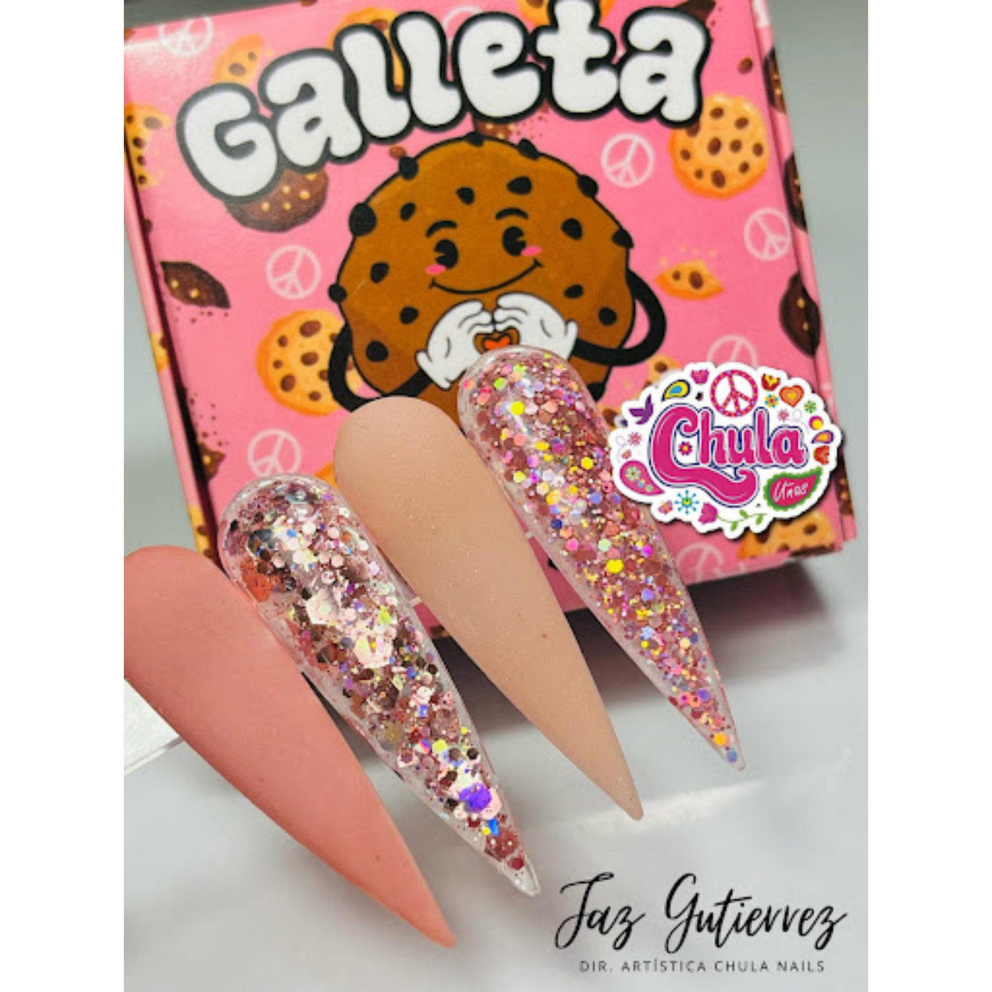 COLECCION DE ACRILICOS GALLETA 4 PZAS. Chula Nails