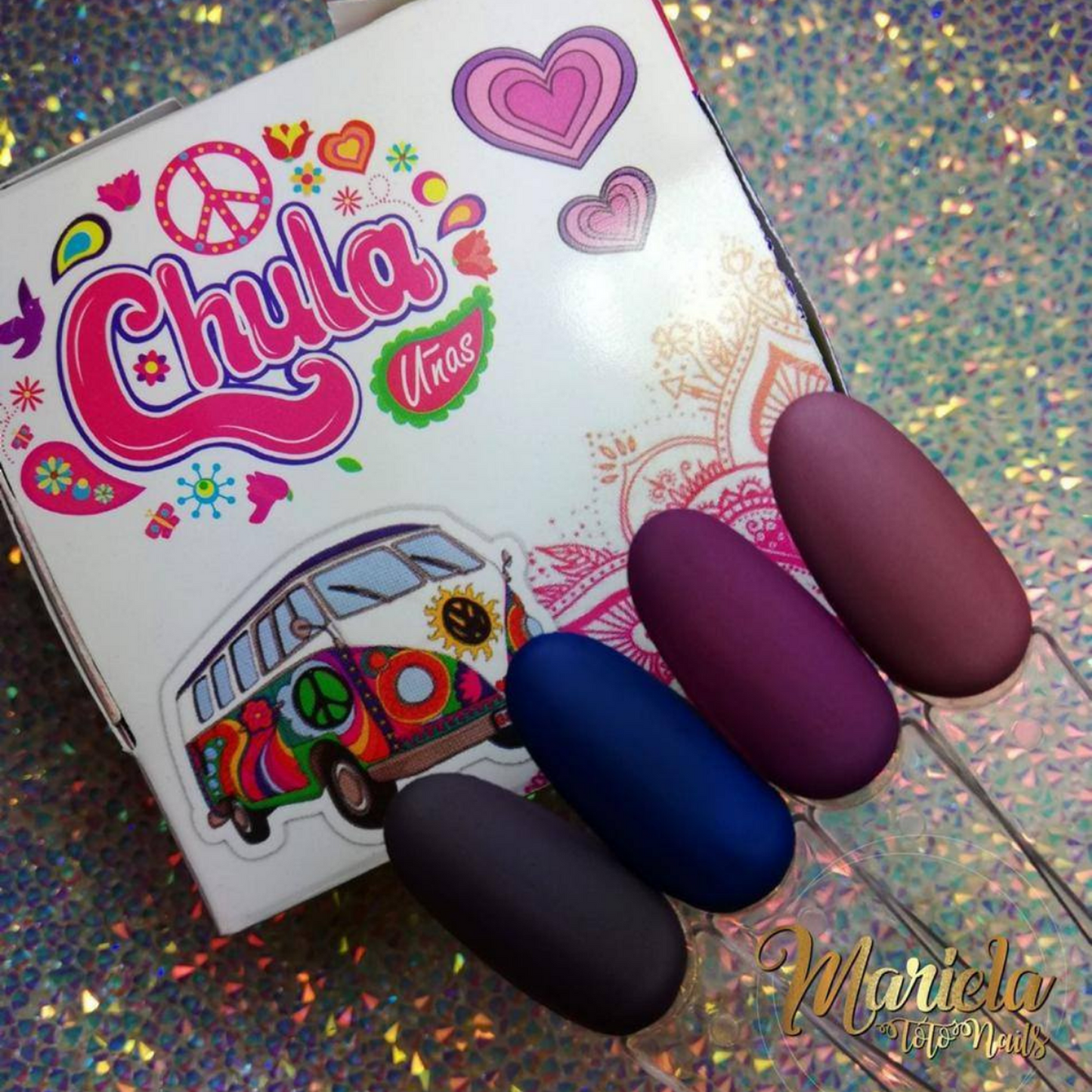 COLECCION DE ACRILICOS CHULA 4 PZAS. CHULA NAILS