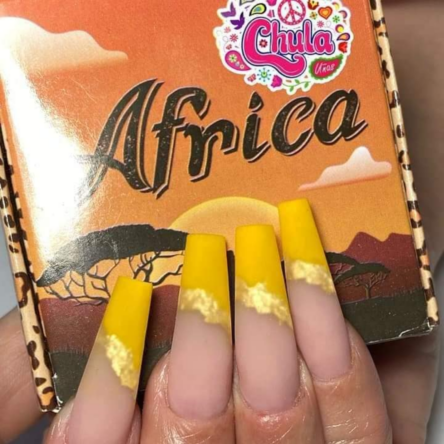 COLECCION DE ACRILICOS AFRICA 4 PZAS. CHULA NAILS