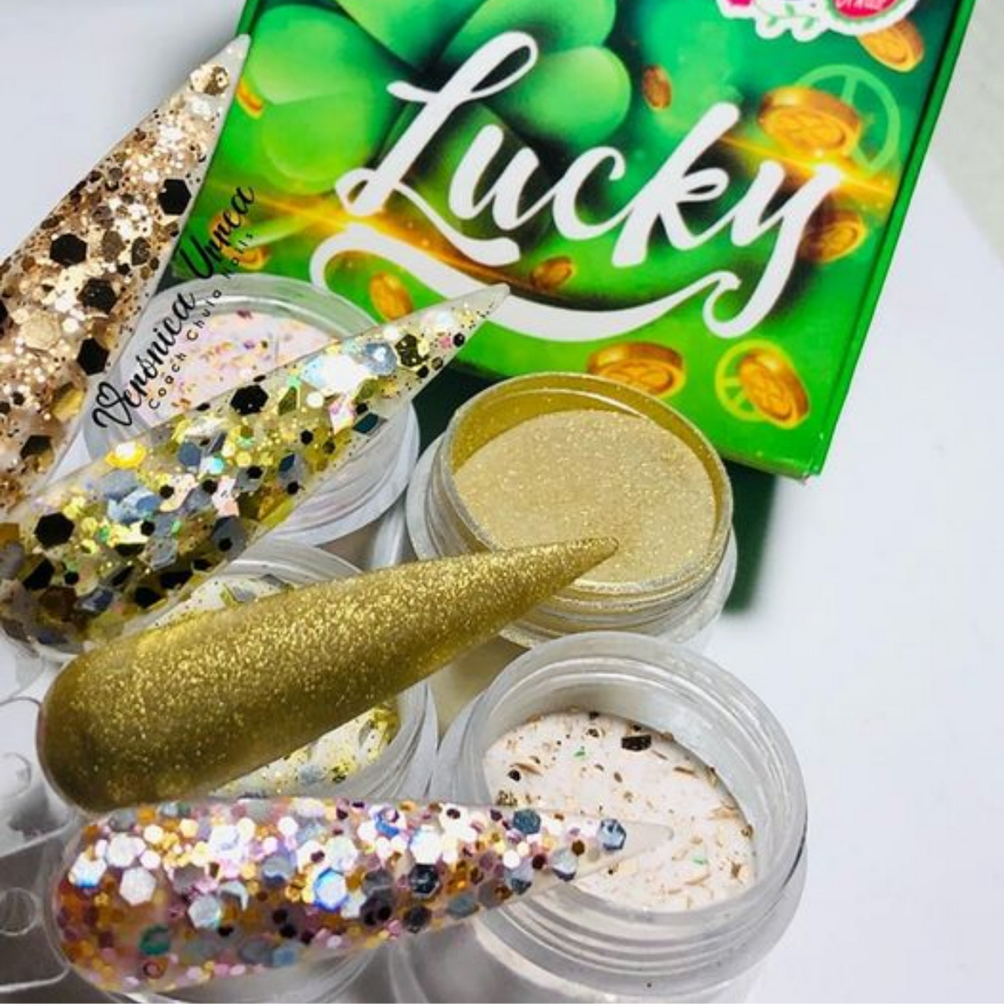 COLECCION DE ACRILICOS LUCKY 4 PZAS. Chula Nails