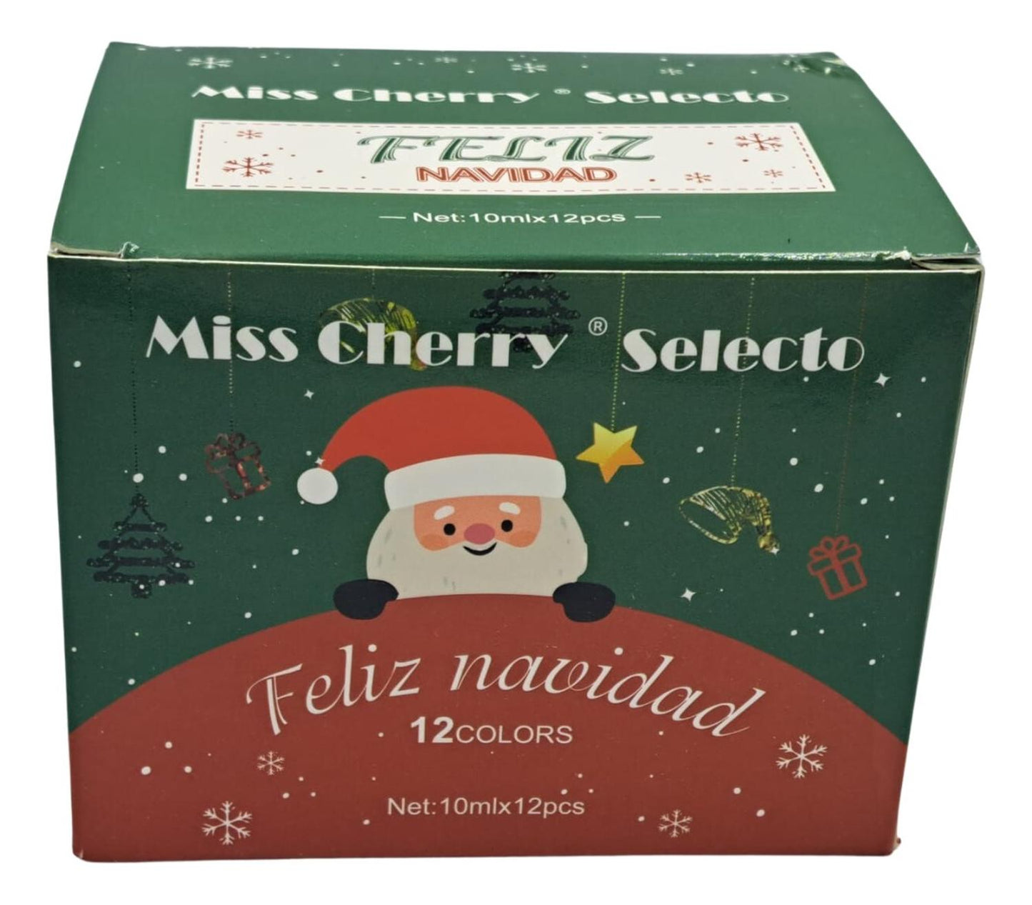 Gel Semipermanente Miss Cherry Gama Navidad 12 Pz Navideña