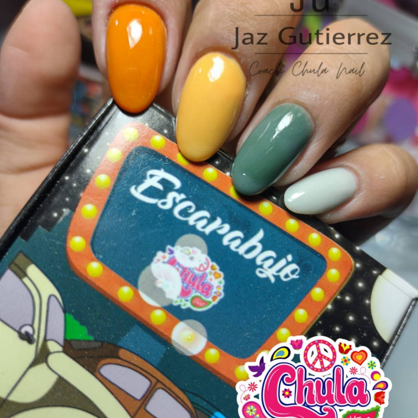 COLECCION DE ACRILICOS ESCARABAJO 4 PZAS. Chula Nails