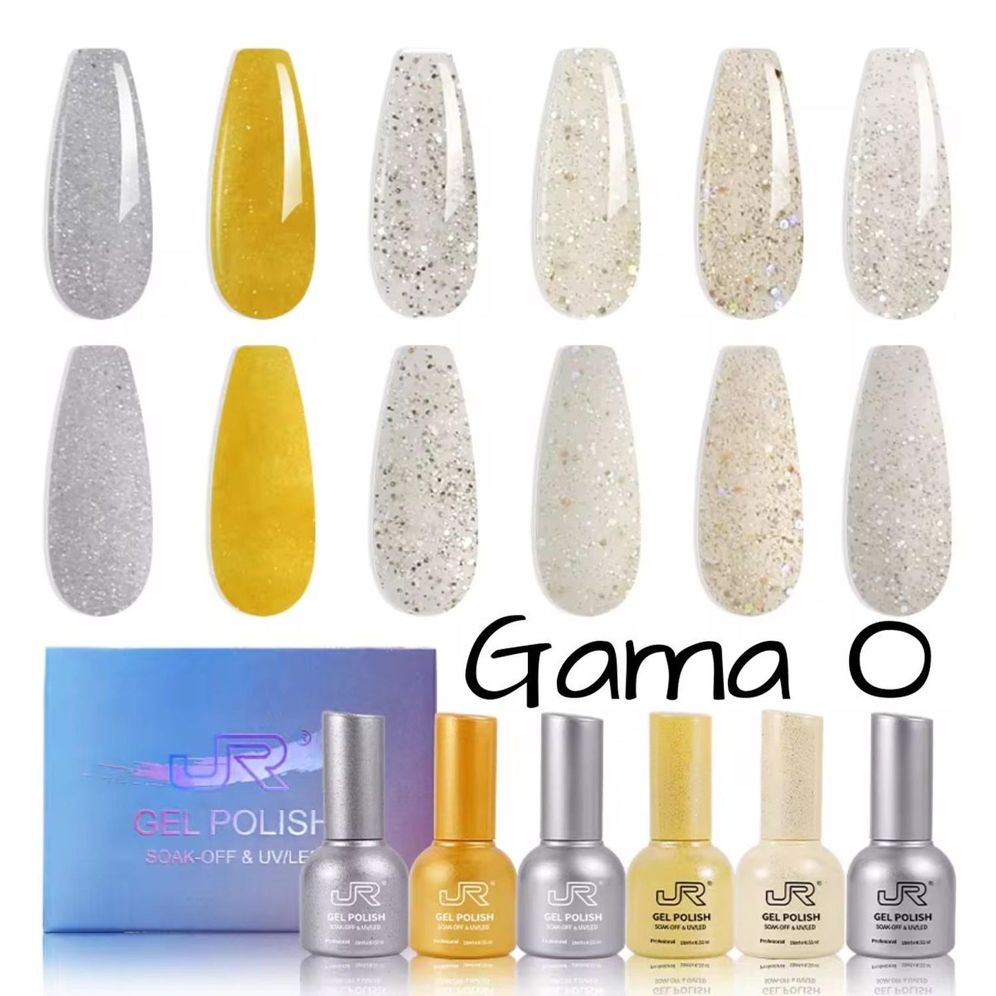 Gama Gel Semipermanente Jr 6Pz PREMIER De 15 ml - Elige Gama