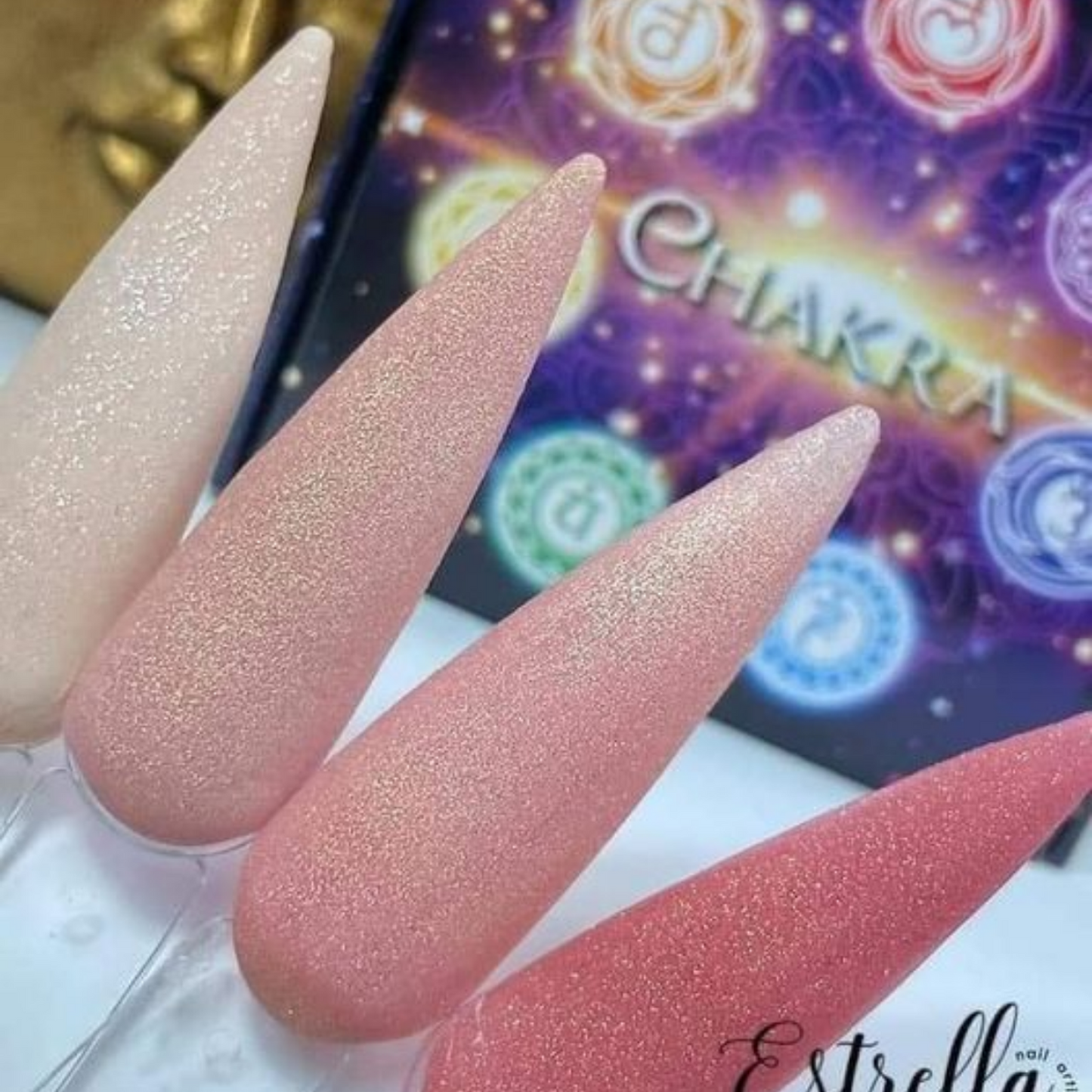 COLECION DE ACRILICOS CHAKRA 4 PZAS. Chula Nails