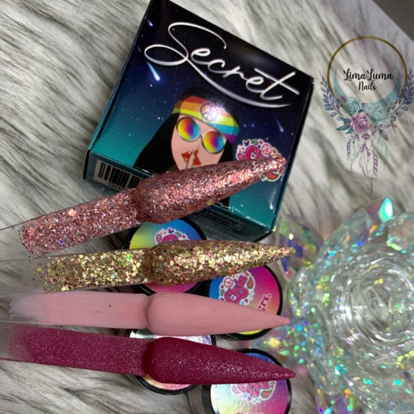 COLECCION DE ACRILICOS SECRET 4 PZAS. Chula Nails