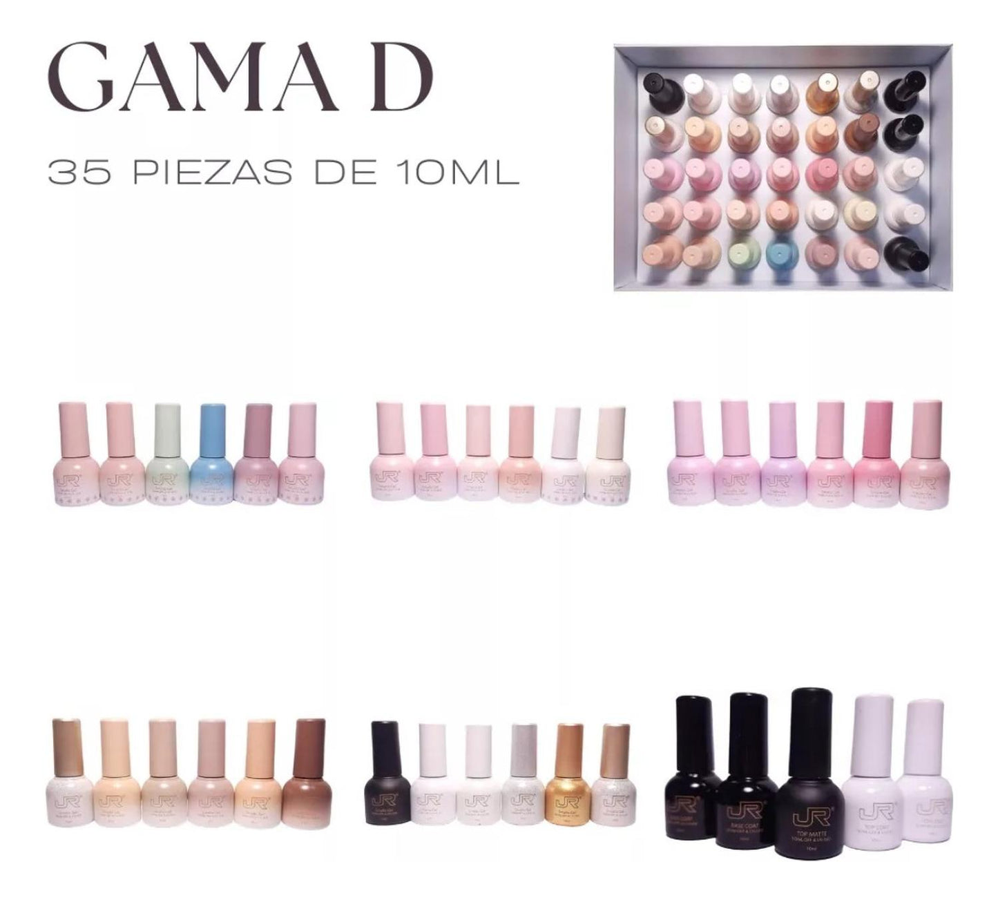 Gama Gel Semipermanente Jr 35 Pz Kingdom 10 Ml Gelish