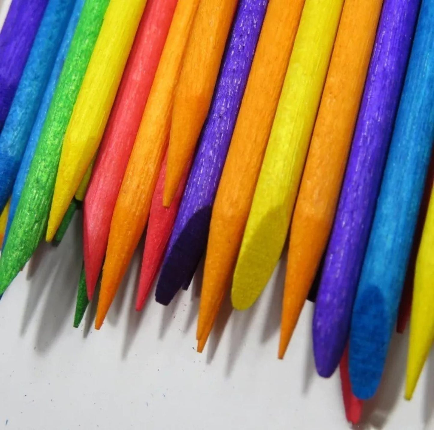 Palito De Naranjo Para Uñas Cutícula 100pz Colores Empujador