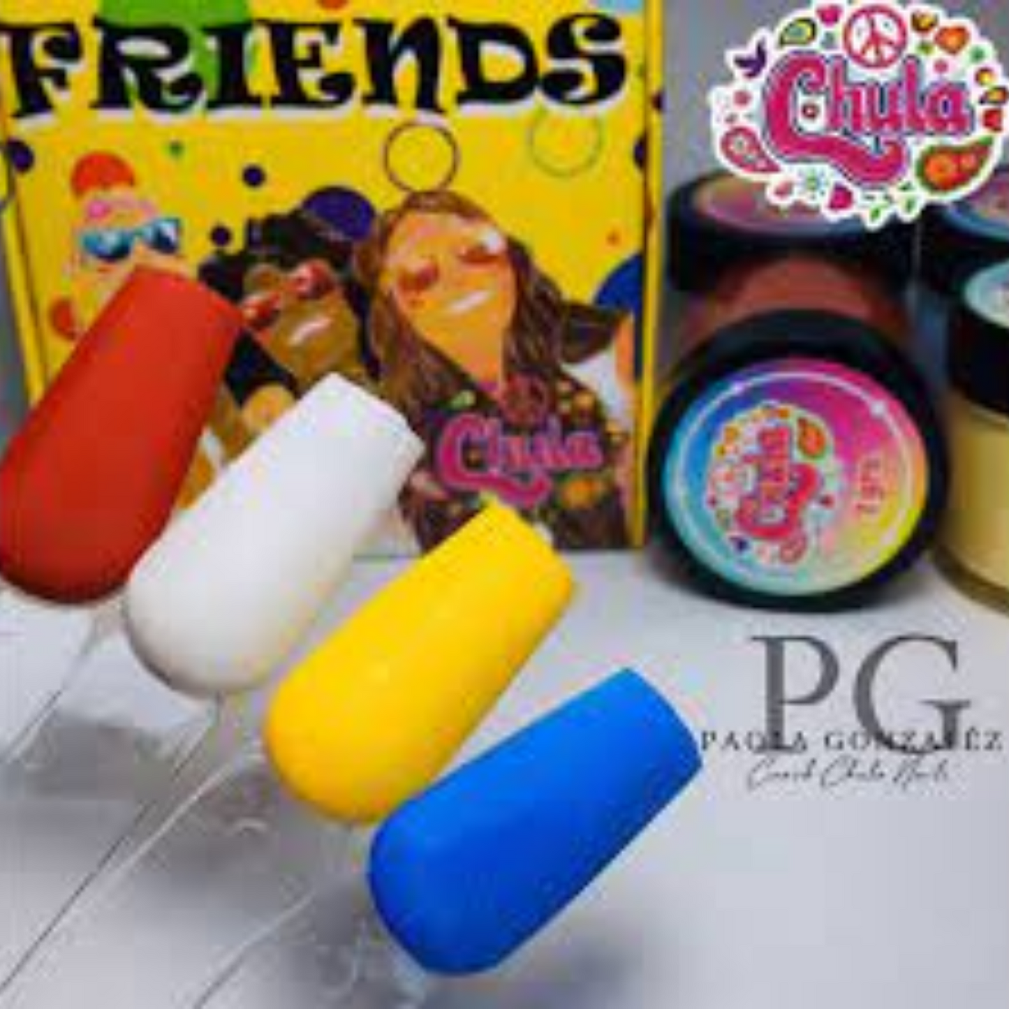 COLECION DE ACRILICOS FRIENDS 4 PZAS. Chula Nails