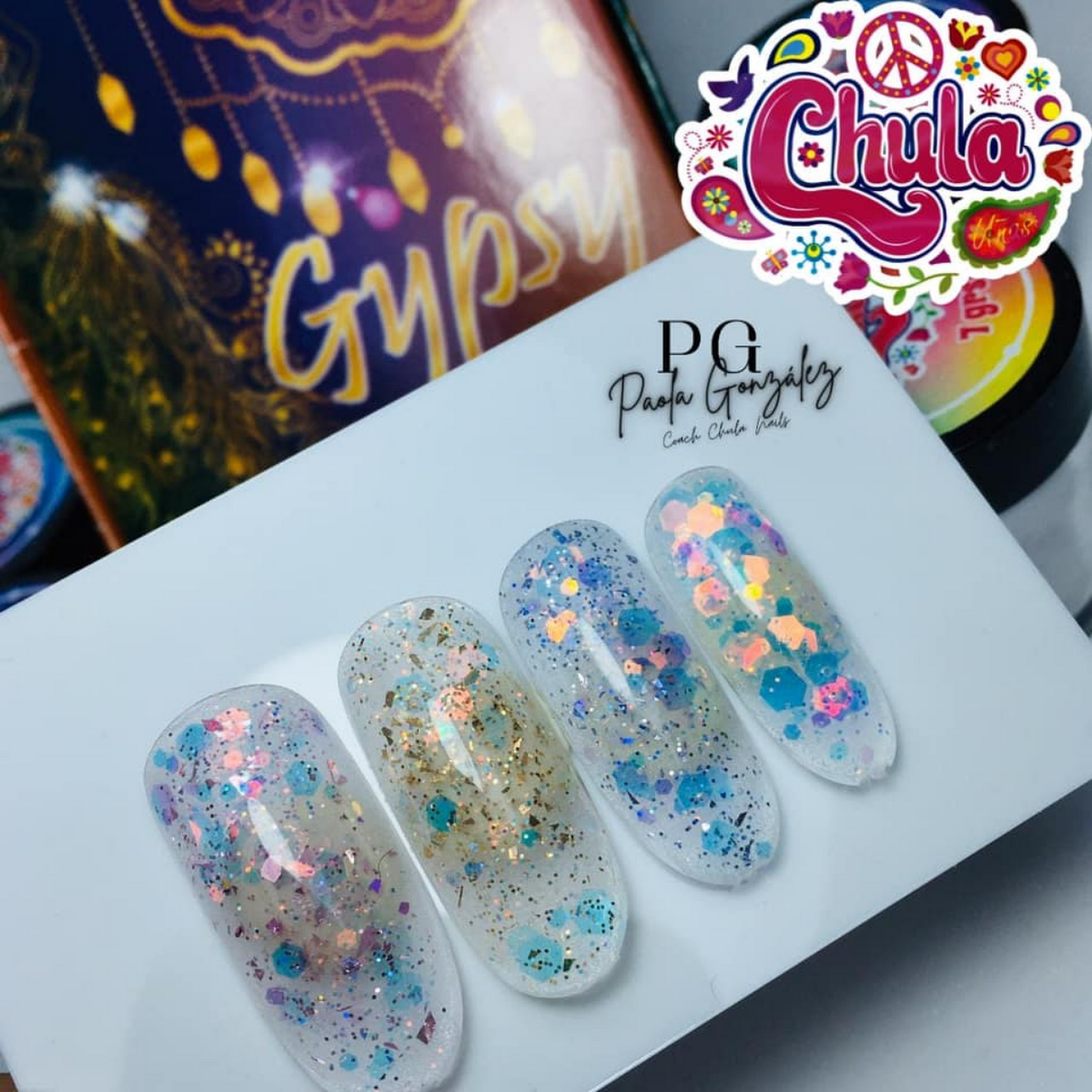 COLECCION DE ACRILICOS GYPSY 4 PZAS. Chula Nails