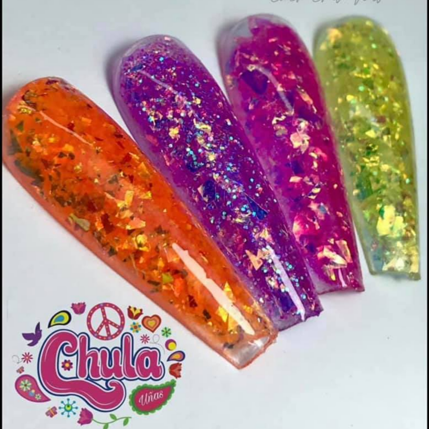 COLECCION DE ACRILICOS GROOVY 4 PZAS. Chula Nails