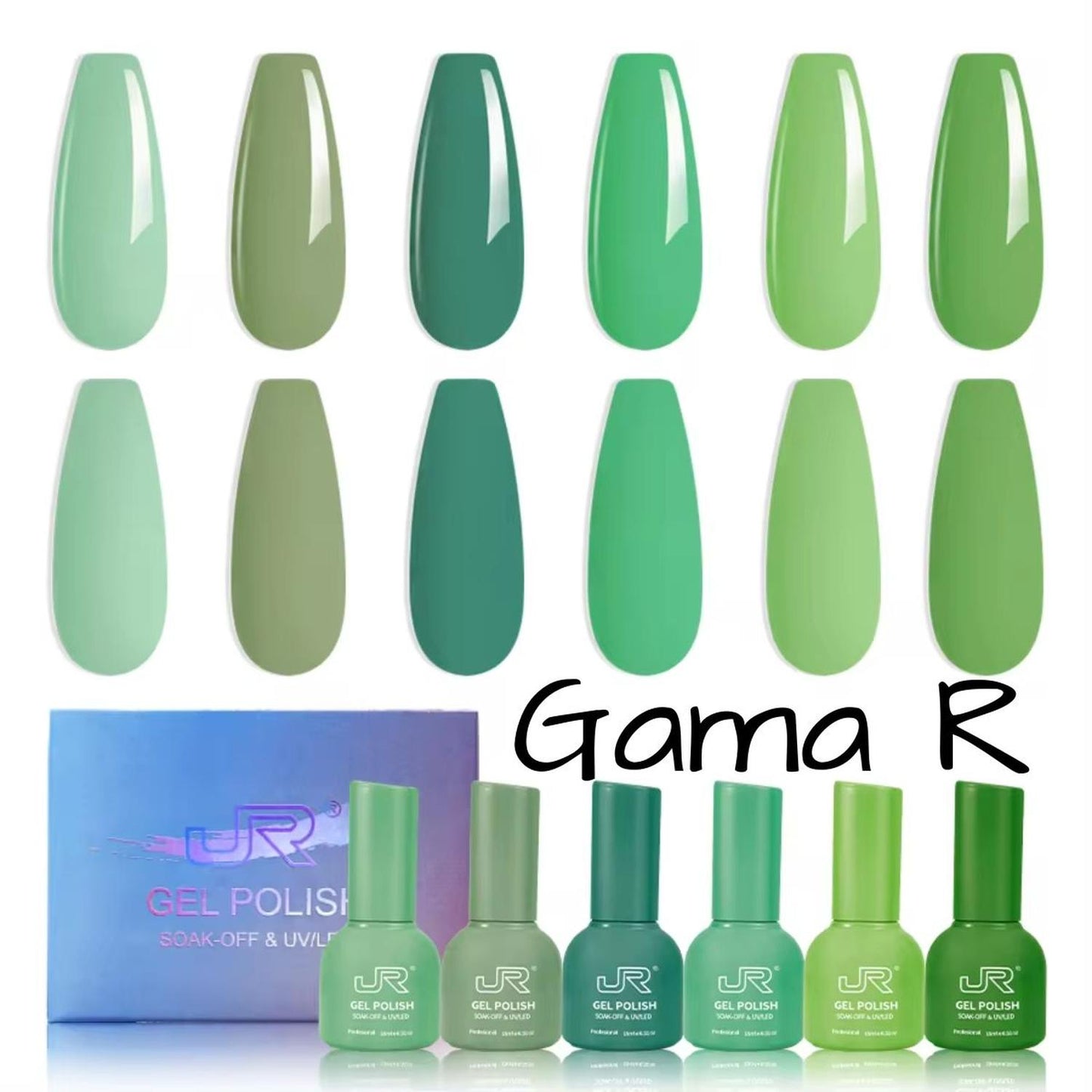 Gama Gel Semipermanente Jr 6Pz PREMIER De 15 ml - Elige Gama