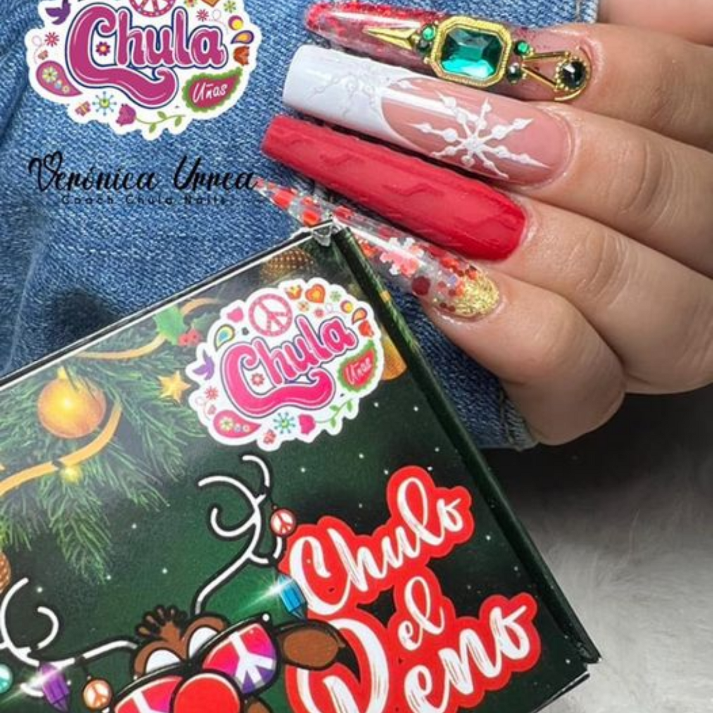 COLECCION DE ACRILICOS CHULO EL RENO 4 PZAS. Chula Nails