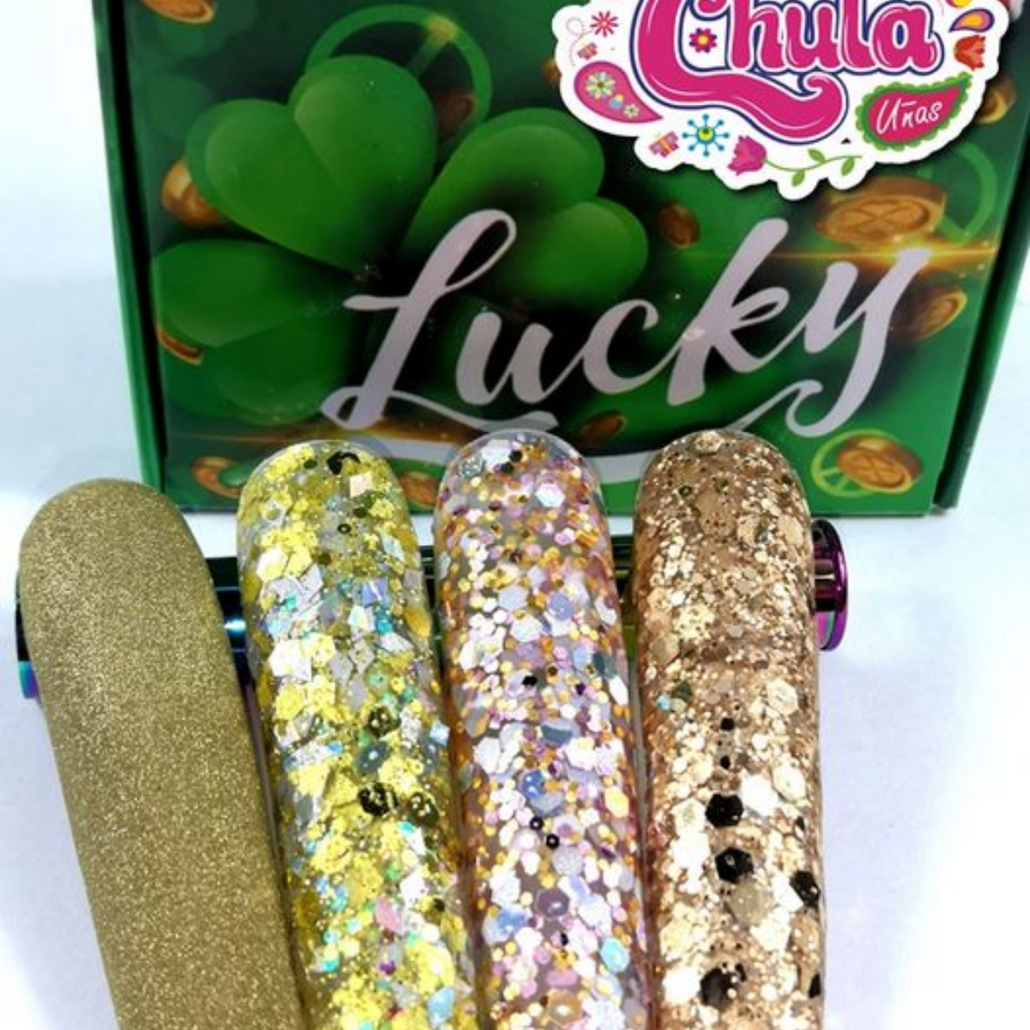 COLECCION DE ACRILICOS LUCKY 4 PZAS. Chula Nails