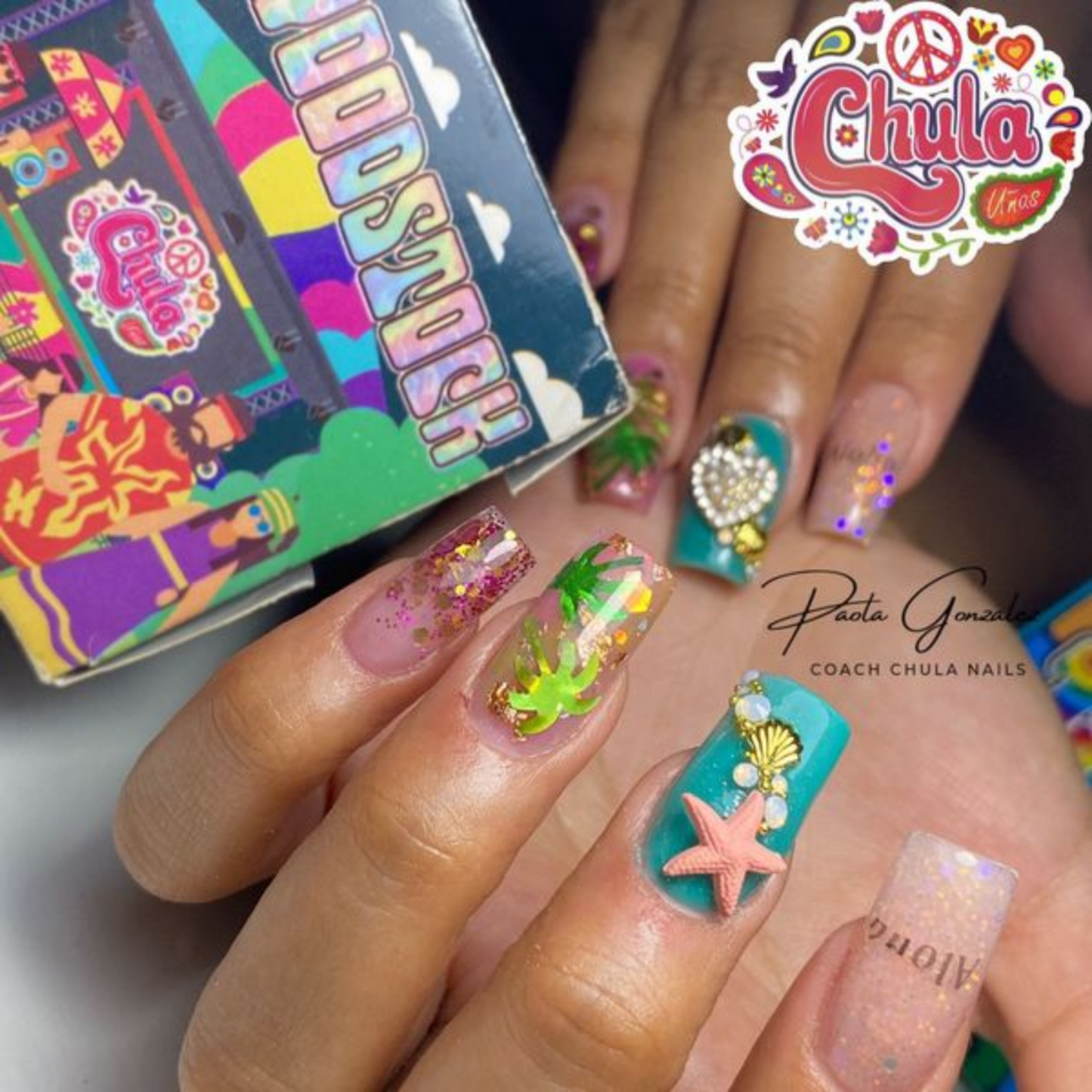 COLECCION DE ACRILICOS WOODSTOCK 4 PZAS. Chula Nails