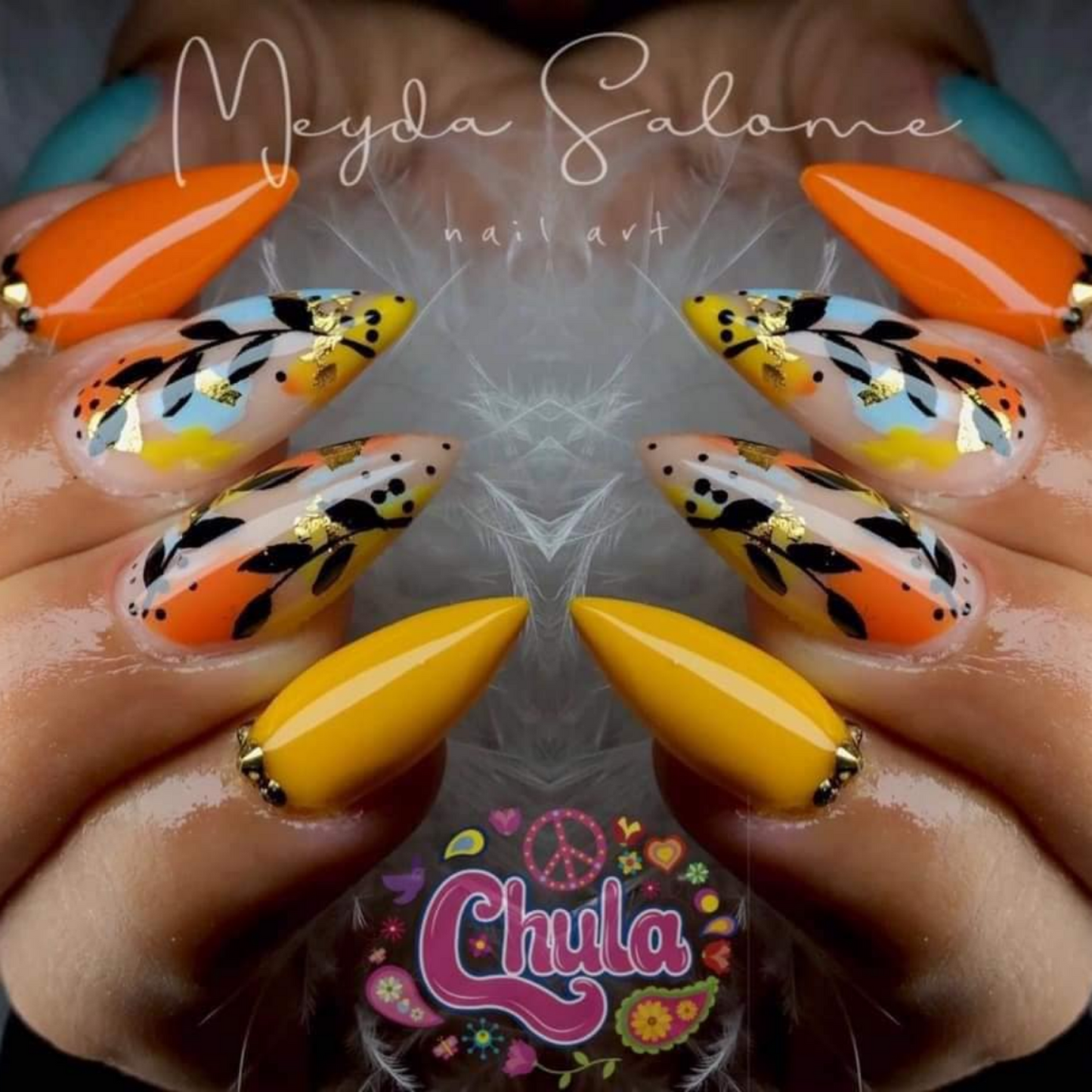 COLECCION DE ACRILICOS AFRICA 4 PZAS. CHULA NAILS