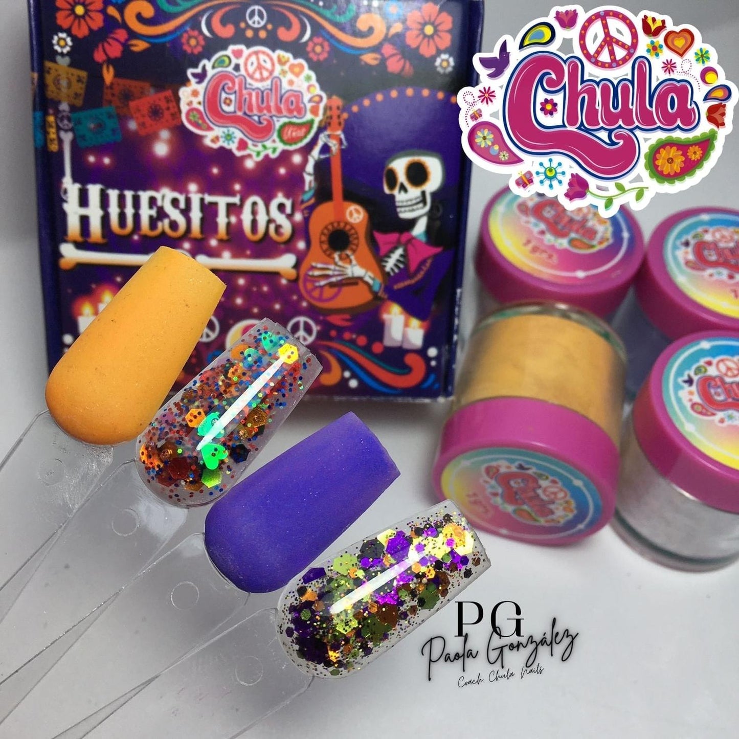 COLECCION DE ACRILICOS HUESITOS 4 PZAS. Cula Nails