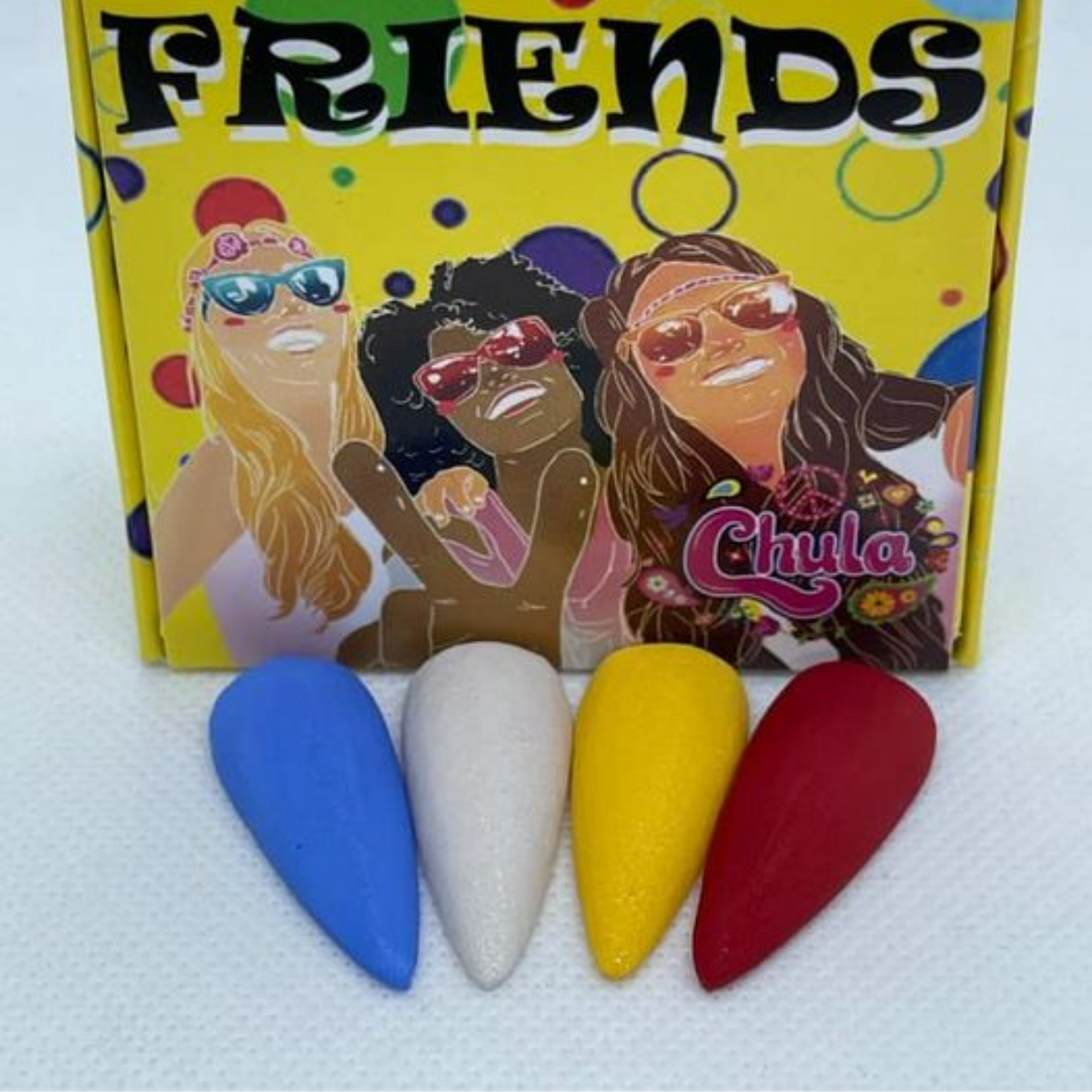 COLECION DE ACRILICOS FRIENDS 4 PZAS. Chula Nails