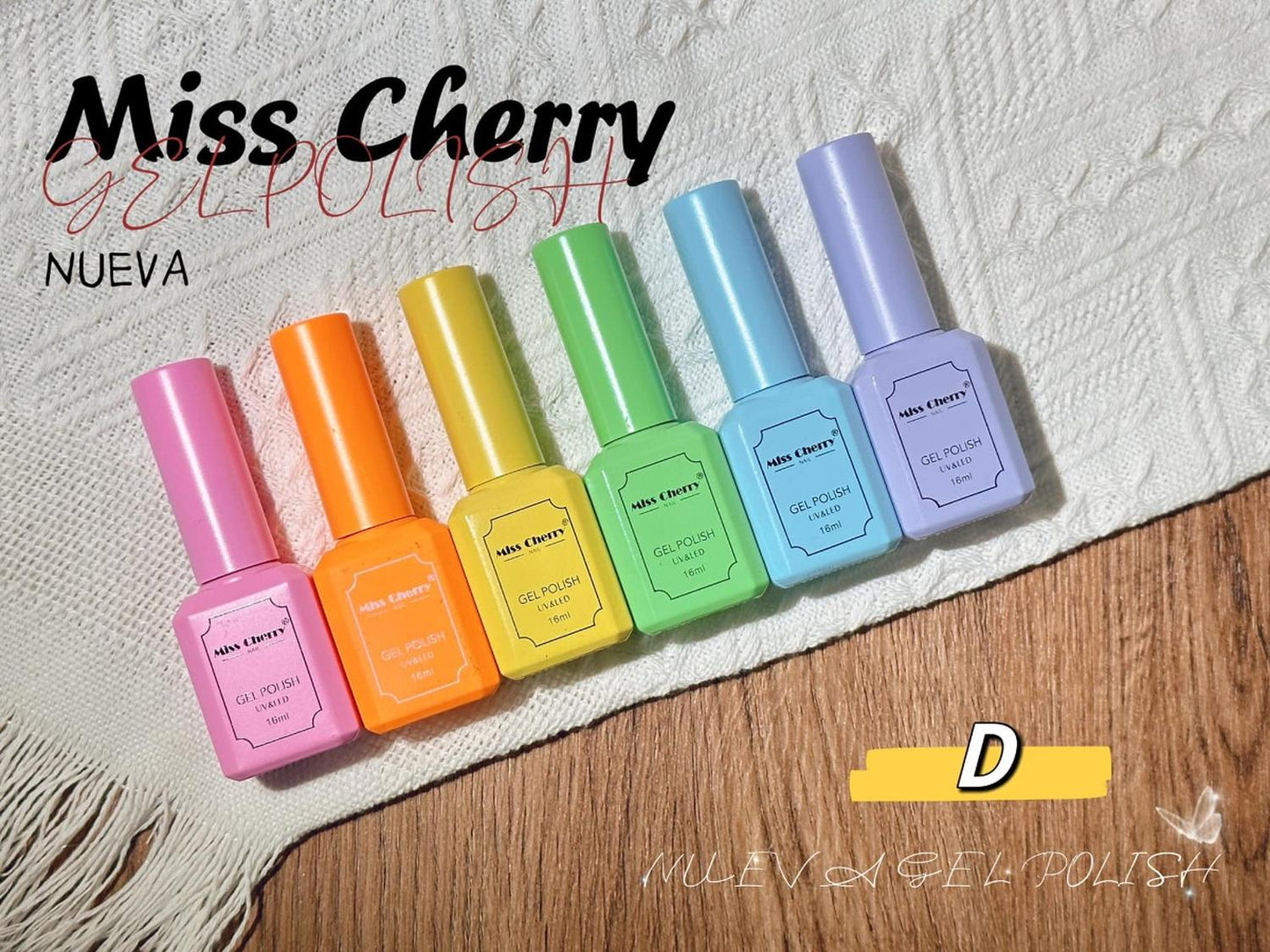 Gama 6 Geles Miss Cherry 16 Ml - Elige La Gama